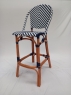 Барний стул бістро ротанговий Chevron Bar Chair Cruzo