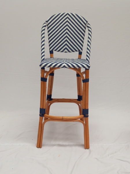 Стілець-бістро ротанговий Chevron Bar Chair Cruzo