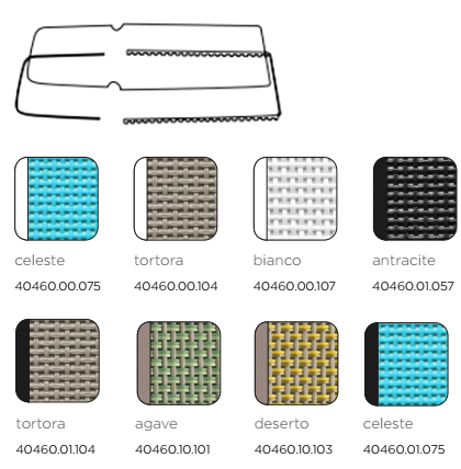 Змінний модуль шезлонга Alfa-Omega Bianco/Nero 40424.00.108