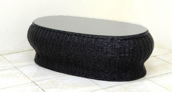 Стол кофейный Бавария CRUZO натуральный ротанг, темно-коричневый, st0007