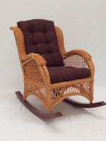 Крісло-гойдалка Буковель Cruzo, натуральний ротанг медового кольору