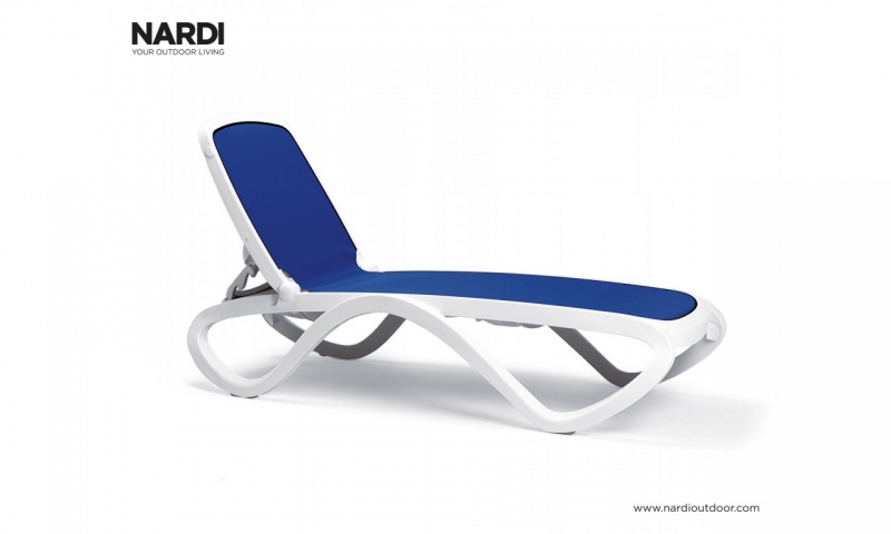 Шезлонг Nardi Omega Bianco Blu 40417.00.112