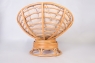 Кругле крісло Папасан Свівел з натурального ротангу темний мед CRUZO kk0014