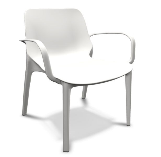 Крісло S•CAB GINEVRA LOUNGE ART. 2351, технополімер, 78×68×62 см