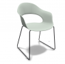 Стілець на полозах Lady B Pop S•CAB 78×61×57 см, м'яка оббивка, каркас CR/VA