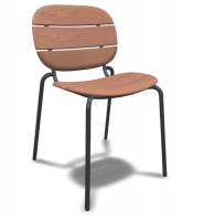 Стілець S•CAB Si-Si Wood FSC 50x55x80 см оцинкована сталь сапелі