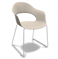 Стілець на полозах Lady B Pop S•CAB 78×61×57 см, м'яка оббивка, каркас CR/VA