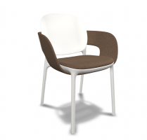 Кріслос з підлокітниками з м’якою подушкою та оббивкою S•CAB HUG ART. 2384 Экологичное 57×54×80 см