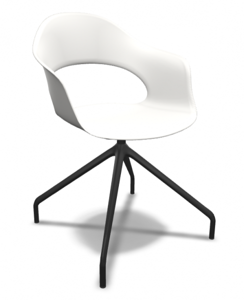 Крісло, що обертається Lady B ART. 2597 S•CAB 82х60х57 см, технополімер, каркас VN