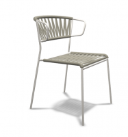 Барний стілець S•CAB Lisa Filò ART. 2871 висота 75 см, ART. 2872 висота 65 см, каркас цинк, обплетення морським канатом