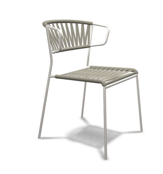 Барний стілець S•CAB Lisa Filò ART. 2871 висота 75 см, ART. 2872 висота 65 см, каркас цинк, обплетення морським канатом