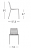 Стілець S•CAB SUMMER ART. 2522, оцинкована сталь, 80×57,5×52 см