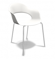 Стілець Lady B S•CAB із покритим каркасом, Ø16 мм, 78×58×45 см