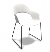 Стілець на полозках Lady B S•CAB 78×61×57 см, технополімер, каркас CR/VA/VN