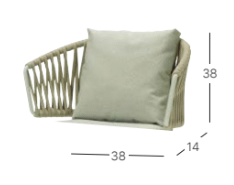 Подушка для спинки S•CAB Lisa Filò Nest 1563, 38х38 см