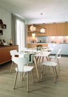 Стілець COLOS Split GL, 410×480×780 мм, дерево і поліпропілен