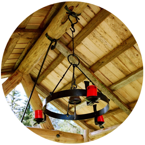 Беседка качеля CRUZO Кованная подвесная люстра для свечей